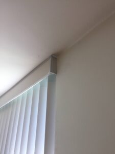 Close up of a Vertical Valance with a Corner Return
